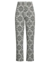 White Wise Woman Pants Off White Size S Polyester, Viscose, Elastane In Gray