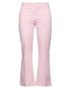 White Wise Pants In Pink