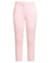 White Wise Woman Pants Pink Size 6 Cotton, Elastic Fibres
