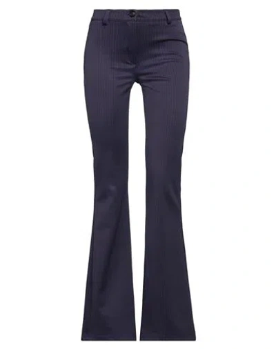 White Wise Woman Pants Purple Size 2 Polyester, Nylon, Elastane