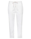 White Wise Woman Pants White Size 6 Cotton, Elastane In White