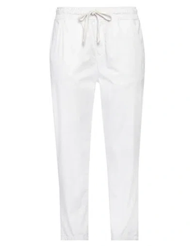 White Wise Woman Pants White Size 6 Cotton, Elastane