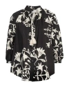 White Wise Woman Shirt Black Size 4 Cotton In Black