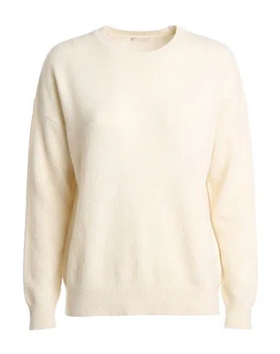 White Wise Woman Sweater Cream Size L Nylon, Polyester, Viscose, Wool In Neutral