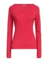 White Wise Woman Sweater Red Size M Viscose, Modal, Nylon