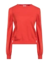 White Wise Woman Sweater Tomato Red Size S Cashmere, Viscose, Wool, Nylon In Tomato Red