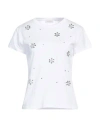 White Wise Woman T-shirt White Size L Cotton