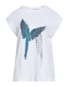 White Wise Woman T-shirt White Size L Cotton