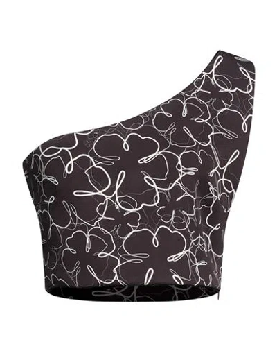 White Wise Woman Top Black Size 10 Polyester, Elastane