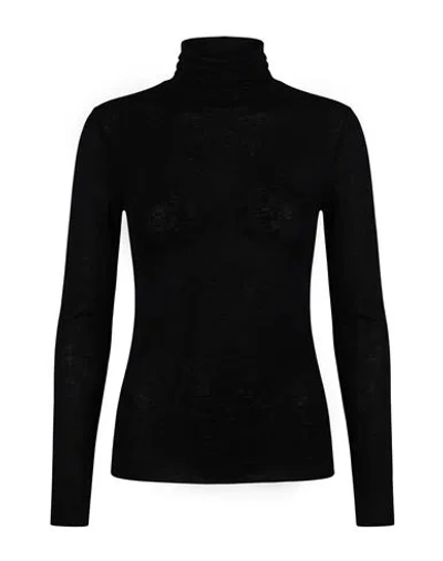 White Wise Woman Top Black Size S Viscose, Nylon, Cashmere, Elastane
