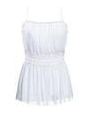 White Wise Woman Top White Size 4 Polyester, Elastane