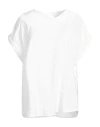 White Wise Woman Top White Size 8 Tencel, Polyester In White