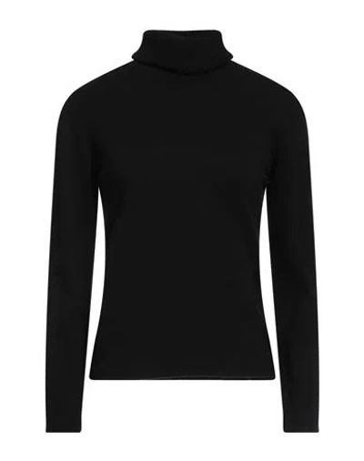 White Wise Woman Turtleneck Black Size Xs Cashmere, Viscose, Wool, Nylon