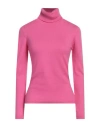 White Wise Woman Turtleneck Fuchsia Size S Cashmere, Viscose, Wool, Nylon