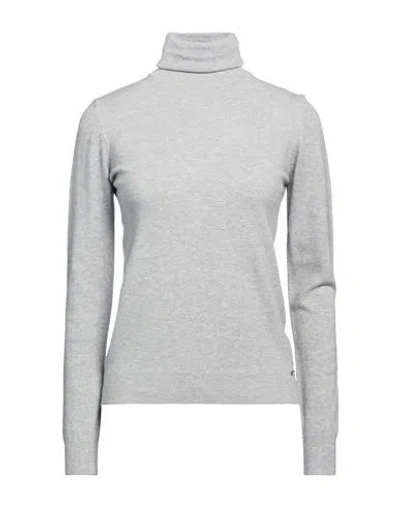 White Wise Woman Turtleneck Grey Size Xs Nylon, Polyamide, Viscose, Wool In Gray