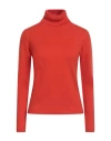 White Wise Woman Turtleneck Tomato Red Size M Cashmere, Viscose, Wool, Nylon