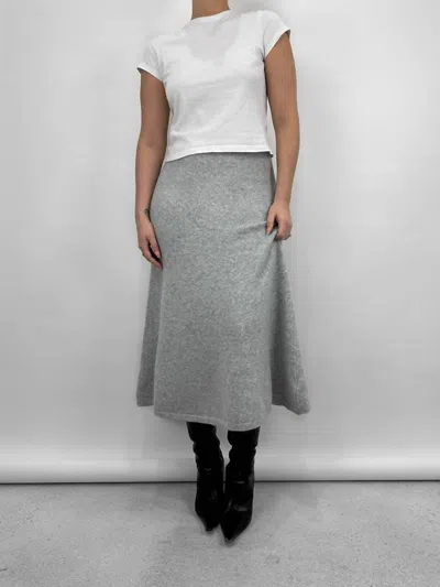 Whiteroom+cactus A-line Knit Midi Skirt In Grey