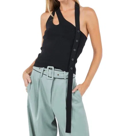 Whiteroom+cactus Asymmetrical Tank Top In Black