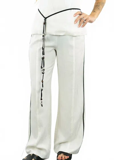 Whiteroom+cactus Bryn Contrast Wide Leg Pants In Sand/black In Multi