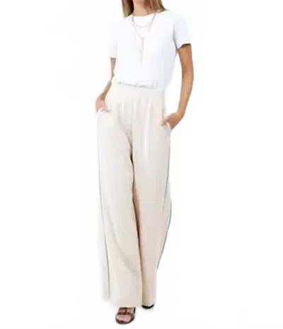 Whiteroom+cactus Contrast Piping Detailed Wide Leg Trousers In Beige
