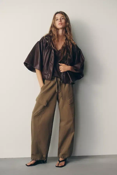 Whiteroom+cactus Cotton Utility Pants In Green