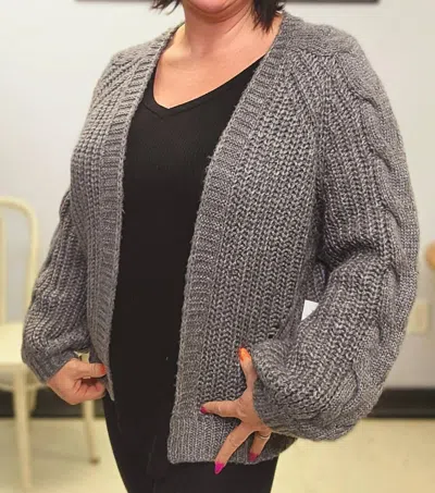 Whiteroom+cactus Cropped Cardigan In Grey