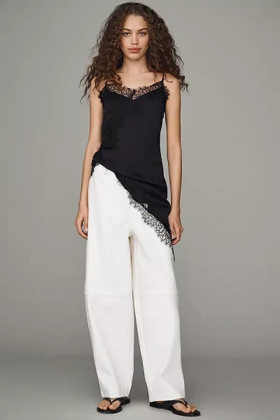 Whiteroom+cactus Faux Leather Tapered Pants In White