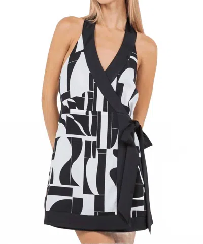 Whiteroom+cactus Geo Print Dress In Black