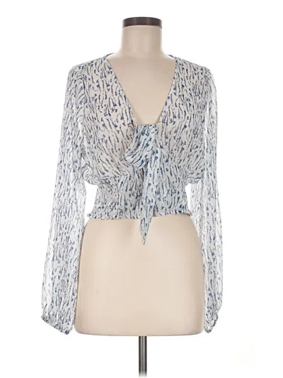 Pre-owned Whiteroom+cactus Long Sleeve Blouse In Blue