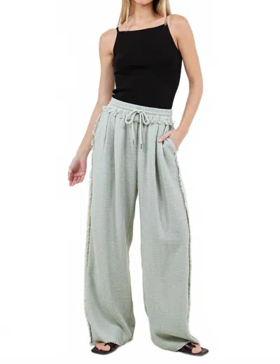 Whiteroom+cactus Side Fringe Drawstring Pants In Green