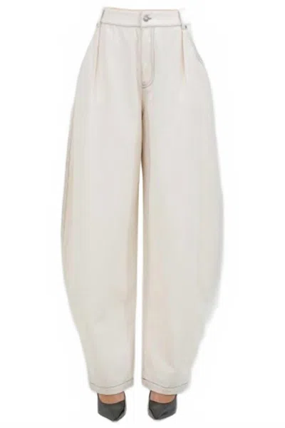 Whiteroom+cactus Sofia Barrel Leg Pants In Oatmeal In Neutral