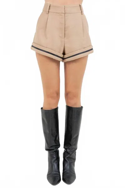 Whiteroom+cactus Structured Woven Shorts In Beige In Nude