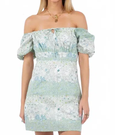 Whiteroom+cactus Which Chapter Dress In Green/blue In Multi