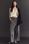 Whiteroom+cactus Wrap Front Trouser Pants In Gray