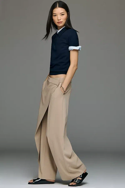 Whiteroom+cactus Wrap Front Trouser Pants In Multi