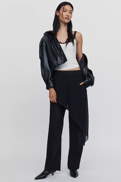 Whiteroom+cactus Wrap Skirt Pants In Black