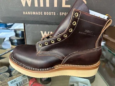 Pre-owned Whites White's Boots C350-cs Hand Built (stitchdown, Vibram, Wedge Sole, 6 Colors) In C350-cs-brown Double Shot