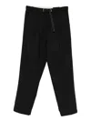 Whitesand Adjustable-belt Trousers In Black