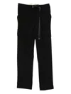 Whitesand Cargo Belted Trousers In Black