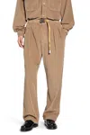 Whitesand Corduroy Drawstring Pants In Brown