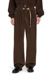 Whitesand Corduroy Drawstring Pants In Brown