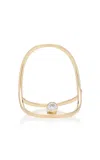 White/space Continuity 14k Yellow Gold Diamond Ring In Gold