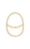 White/space Continuity 14k Yellow Gold Pavé Diamond Ring