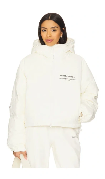 Whitespace Cropped Puffer Jacket In 暖白色