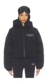 Whitespace Cropped Puffer Jacket In Black