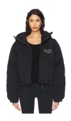 Whitespace Cropped Puffer Jacket In Black