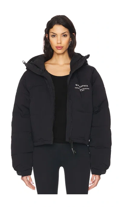 Whitespace Cropped Puffer Jacket In Black