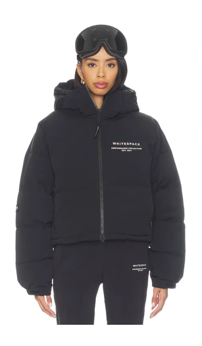 Whitespace Cropped Puffer Jacket In Black Onyx
