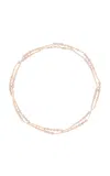 White/space Dario Opera 14k Yellow Gold Pearl Necklace In Pink