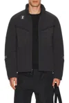 Whitespace Insulated Midlayer Cargo Jacket In Black